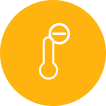 A contract-driven development approach using a yellow circle with a thermometer icon.