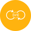 A yellow circle representing contract driven development.