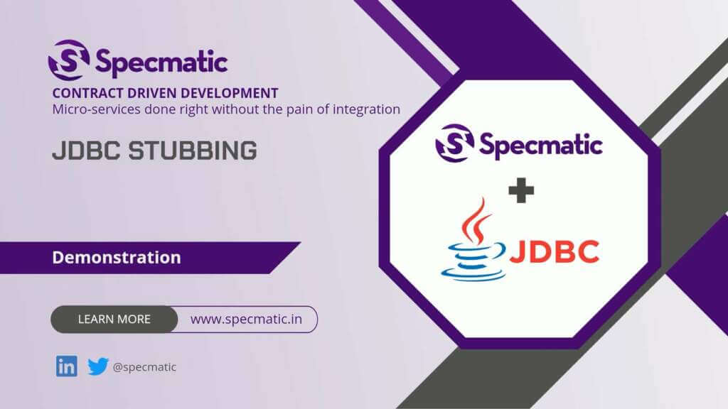 JDBC stubbing with Redis and Specmatic contract testing.